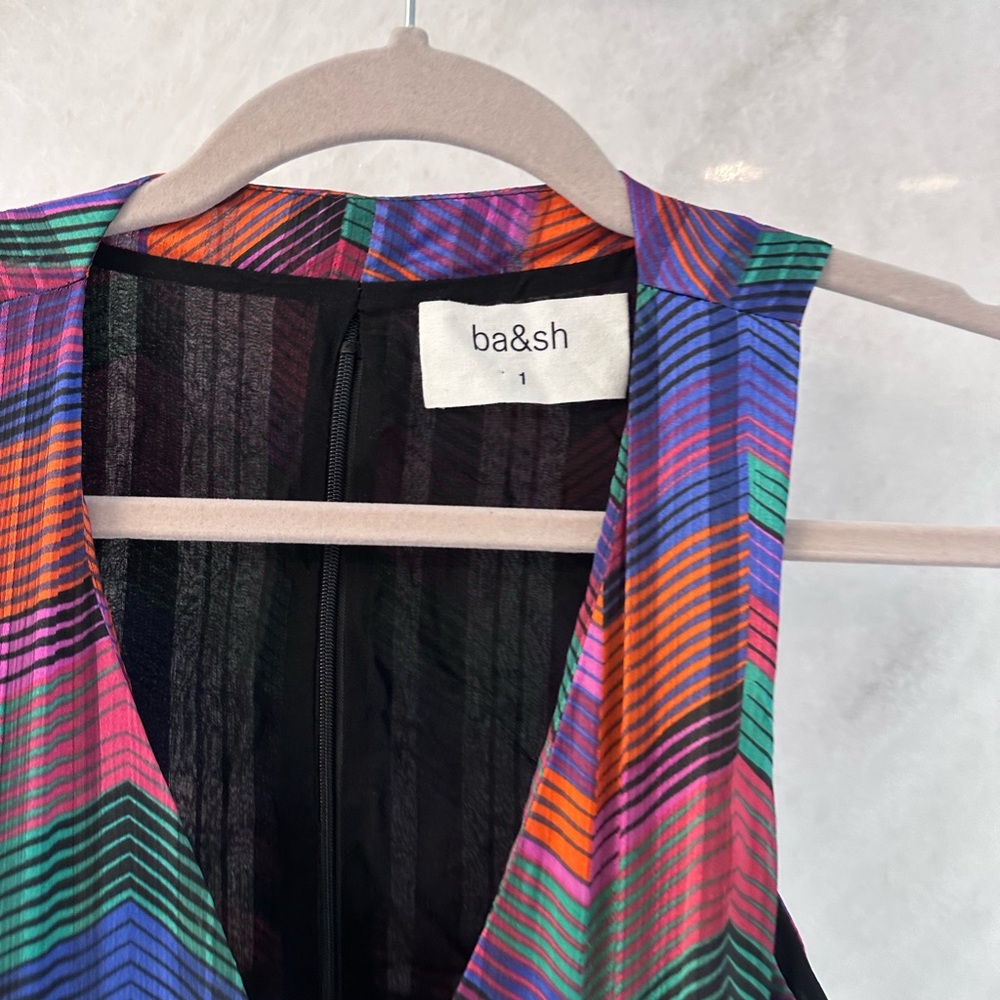 ba&sh Multicolor Backless Chevron Dress - Picture 2 of 2